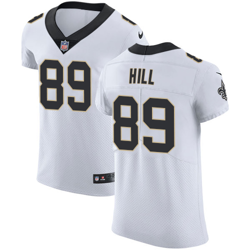 Nike Saints #89 Josh Hill White Men's Stitched NFL Vapor Untouchable Elite Jersey - Click Image to Close